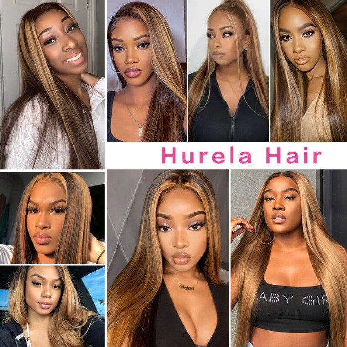 Hurela Balayage Highlights Straight Weave #FB30 Virgin Hair 3 Bundles  Peruvian human hair | Hurela Hair